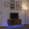 Image de Meuble Tv Avec Éclairage Led Vieux Bois 100x41x50 Cm Vidaxl