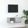 Image de Meuble Tv Gris Béton 60x31x25,5 Cm Bois D'ingénierie Vidaxl