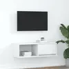 Image de Meuble Tv Blanc 80x31x25,5 Cm Bois D'ingénierie Vidaxl