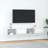 Image de Meubles Tv 2 Pcs Blanc 80x31x25,5 Cm Bois D'ingénierie Vidaxl