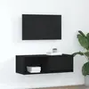 Image de Meuble Tv Chêne Noir 80x31x25,5 Cm Bois D'ingénierie Vidaxl