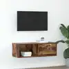 Image de Meuble Tv Chêne Fumé 80x31x25,5 Cm Bois D'ingénierie Vidaxl
