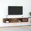 Image de Meubles Tv 2 Pcs Chêne Fumé 80x31x25,5 Cm Bois D'ingénierie Vidaxl