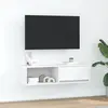Image de Meuble Tv Blanc 100x31x25,5 Cm Bois D'ingénierie Vidaxl