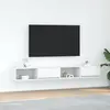 Image de Meubles Tv 2 Pcs Blanc 100x31x25,5 Cm Bois D'ingénierie Vidaxl