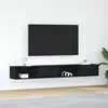 Image de vidaXL Meuble TV 2 pcs chêne noir 100x31x255 cm bois dingénierie banc TV meuble hifi centre de divertissement buffet 861475
