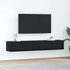 Image de vidaXL Meuble TV 2 pcs chêne noir 80x31x255 cm bois dingénierie banc TV meuble hifi centre de divertissement buffet 861511