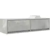 Image de Vidaxl meuble tv gris béton 100 x 31 x 25,5 cm bois d'ingénierie