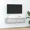 Image de Meuble Tv Sonoma Gris 100 X 31 X 25,5 Cm Bois D'ingénierie Vidaxl
