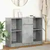 Image de Buffet Avec Tiroir Gris Béton 101x35x76 Cm Bois D'ingénierie Vidaxl