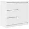 Image de Vidaxl buffet avec tiroir blanc 71x35x65 cm bois d'ingénierie