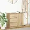 Image de Buffet Avec Tiroir Chêne Sonoma 71x35x65 Cm Bois D'ingénierie Vidaxl