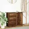 Image de Buffet Avec Tiroir Vieux Bois 71x35x65 Cm Bois D'ingénierie Vidaxl