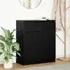 Image de Buffet Avec Tiroir Chêne Noir 71x35x84 Cm Bois D'ingénierie Vidaxl