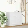 Image de Buffet Avec Tiroir Blanc 71x35x65 Cm Bois D'ingénierie Vidaxl