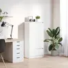 Image de Armoire Avec Tiroir Blanc 55,5x34x119,5 Cm Bois D'ingénierie Vidaxl