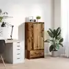 Image de Armoire Avec Tiroir Vieux Bois 55,5x34x119,5 Cm Bois Ingénierie Vidaxl