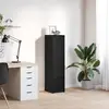 Image de Buffet Haut Chêne Noir 29,5x34x119,5 Cm Bois D'ingénierie Vidaxl