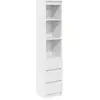 Image de Vidaxl buffet haut blanc 37,5x35x180 cm bois d'ingénierie