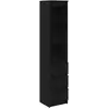 Image de Vidaxl buffet haut chêne noir 37,5x35x180 cm bois d'ingénierie