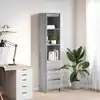 Image de Buffet Sonoma Gris 37,5x35x180 Cm Bois D'ingénierie Vidaxl