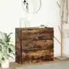 Image de Buffet Chêne Fumé 80x35x76 Cm Bois D'ingénierie Vidaxl