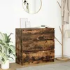 Image de vidaXL Buffet chêne fumé 80x35x76 cm bois dingénierie meuble de rangement meuble de rangement de cuisine meuble de 861737