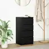 Image de Buffet Chêne Noir 37,5x35x76 Cm Bois D'ingénierie Vidaxl