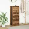 Image de Buffet Avec Tiroirs Vieux Bois 37,5x35x99 Cm Bois D'ingénierie Vidaxl
