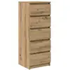 Image de Vidaxl buffet et tiroirs chêne artisanal 37,5x35x99 cm bois ingénierie