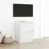 Image de Meuble Tv Blanc 40x35x54 Cm Bois D'ingénierie Vidaxl