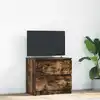 Image de Meuble Tv Chêne Fumé 60x35x54 Cm Bois D'ingénierie Vidaxl