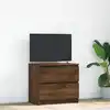 Image de Meuble Tv Chêne Marron 60x35x54 Cm Bois D'ingénierie Vidaxl