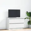 Image de Meuble Tv Blanc 80x35x54 Cm Bois D'ingénierie Vidaxl