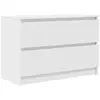 Image de Vidaxl meuble tv blanc 80x35x54 cm bois d'ingénierie
