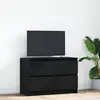 Image de Meuble Tv Noir 80x35x54 Cm Bois D'ingénierie Vidaxl