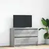 Image de Meuble Tv Sonoma Gris 80x35x54 Cm Bois D'ingénierie Vidaxl