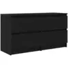 Image de Meuble Tv Noir 100x35x54 Cm Bois D'ingénierie Vidaxl