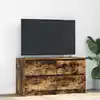 Image de Meuble Tv Chêne Fumé 100x35x54 Cm Bois D'ingénierie Vidaxl