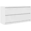 Image de Vidaxl meuble tv blanc 100x35x54 cm bois d'ingénierie