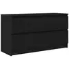 Image de Vidaxl meuble tv noir 100x35x54 cm bois d'ingénierie