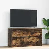 Image de vidaXL Meuble TV chêne fumé 100x35x54 cm bois dingénierie banc TV meuble hifi centre de divertissement buffet TV 861809