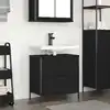 Image de Meuble De Salle De Bain Lavabo Tiroirs Chêne Noir 60x34,5x60 Cm Vidaxl