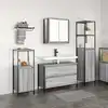 Image de Ensemble De Mobilier De Salle De Bain 3 Pcs Gris Sonoma Vidaxl