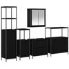 Image de Vidaxl ensemble de mobilier de salle de bain avec étagère 5 pcs noir