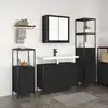Image de Ensemble De Mobilier De Salle De Bain 3 Pc Chêne Noir Vidaxl