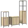 Image de Vidaxl ensemble de mobilier de salle de bain 3 pc chêne sonoma et noir