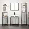 Image de Ensemble De Mobilier De Salle De Bain 3 Pcs Gris Sonoma Et Noir Vidaxl