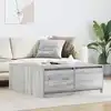 Image de Table Basse Avec Tiroirs Sonoma Gris 100x100x40 Cm Vidaxl