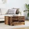 Image de Table Basse Avec Tiroirs Vieux Bois 70,5x70x40 Cm Vidaxl